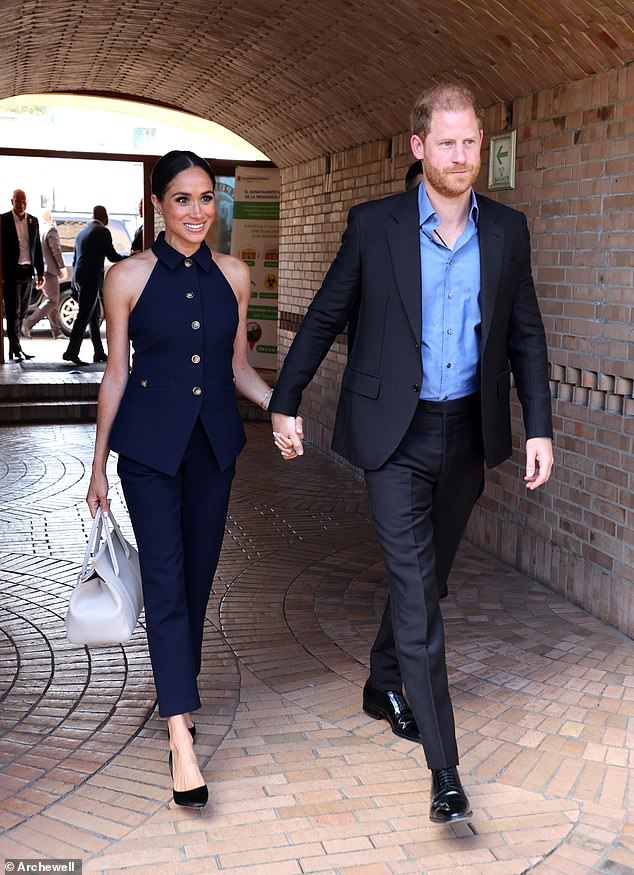 The Sussexes arrive in Colombia - landing in capital city Bogota - for their four-day royal-in-all-but-name tour three months after their Nigeria visit