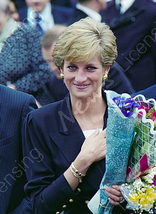 Diana wore the gold textured cuff while visiting the Lord Gage Centre in Newham, East London, in 1990