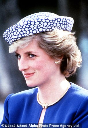 Diana wore the butterfly earrings and necklace during a trip to Vancouver, Canada, in 1986