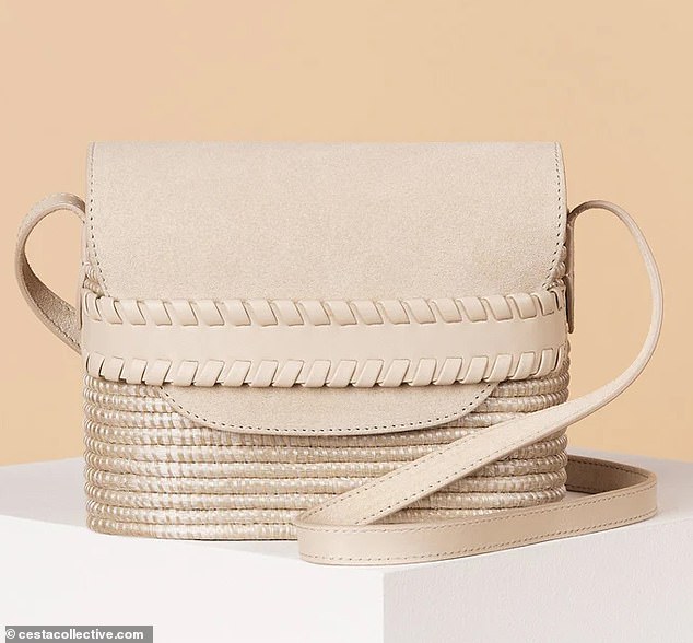 While in Colombia, Meghan donned the $750 (£568) purse from Cesta Collective in the color 'Panna'