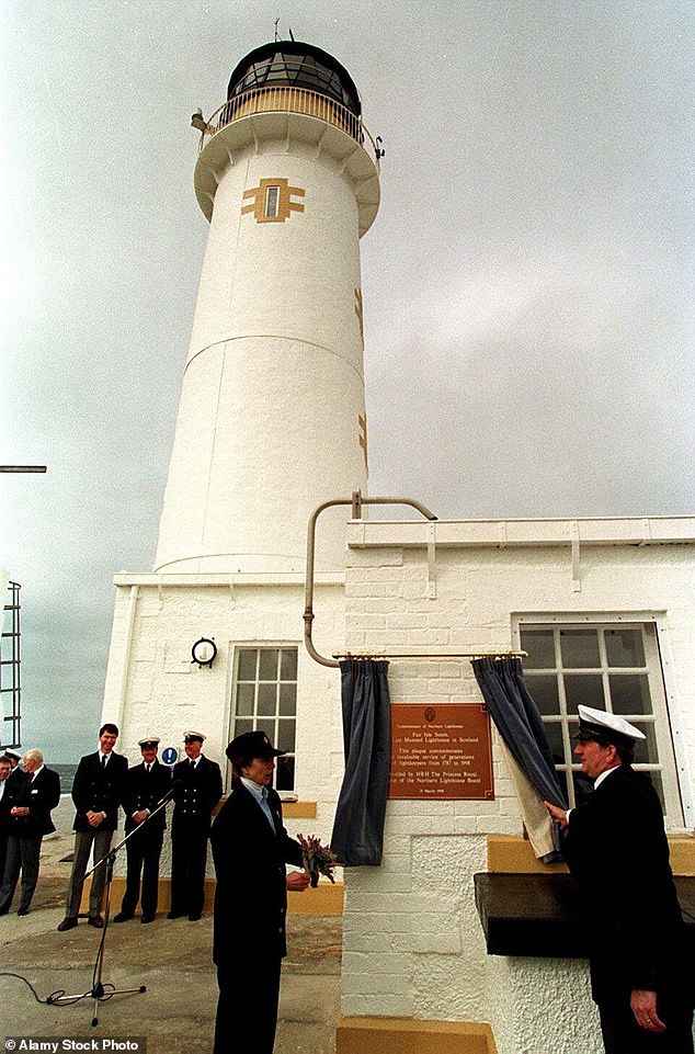 Anne is also very passionate about lighthouses. She is patron of the Northern Lighthouse Board and in 2015 wrote the foreword to a book dedicated to the structures. Above: The Princess Royal unveiling a plaque at the South Lighthouse on Fair Isle,