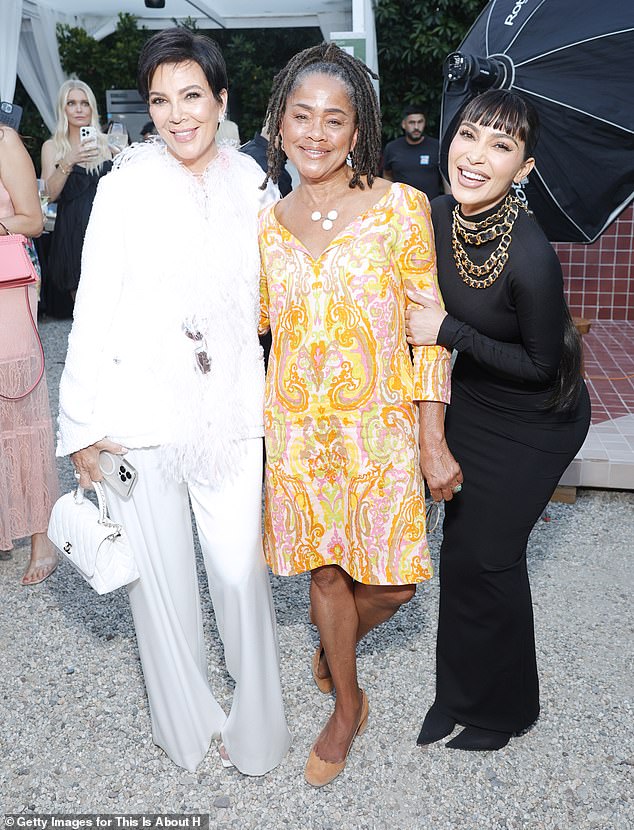 Doria last year with power-mother Kris Jenner and her A-list daughter Kim Kardashian at a charity event