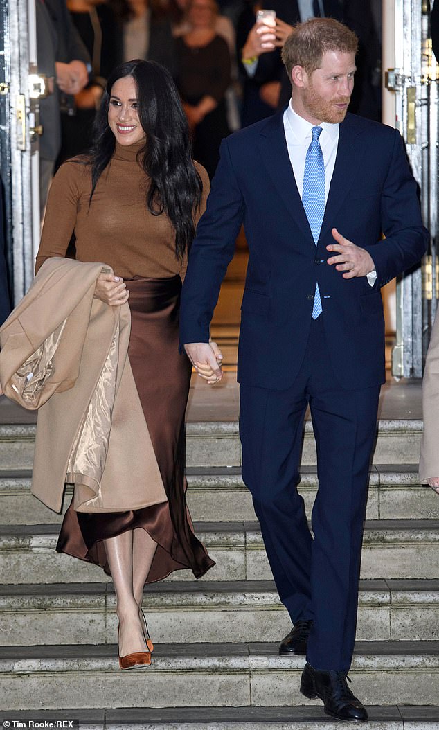 Duchess of Sussex and Prince Harry Prince Harry and Meghan Duchess of Sussex visit to Canada House on Tuesday before their announcement that they would be 'stepping back' from the royal family physically and financially