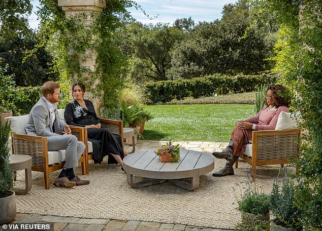 Chatting in the sun-kissed garden of a Californian mansion - which turned out to owned by a friend of Oprah - Meghan described her time in the Royal Family as a nightmare that she'd barely survived