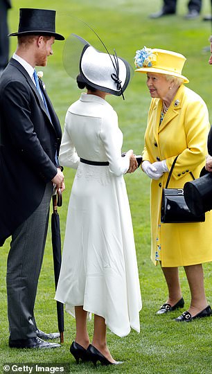 Meghan has worn Clare's Givenchy designs many times, including during an official engagement at Ascot in June 2018, when she and Prince Harry joined the Queen