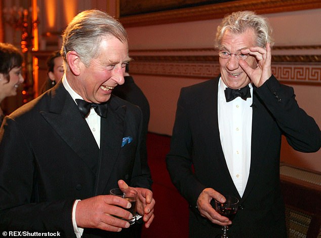 The now-King Charles and Ian McKellen attend The Prince's Foundation for Children and the Arts gala dinner in 2008