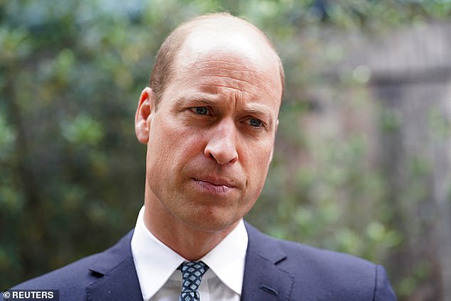 The fact that Harry has chosen not to add to the revelations may be seen by some as an attempt to try and smooth over family ructions. Pictured: Prince William looks on during a visit to Lambeth to mark the first year of the homelessness initiative Homewards in July