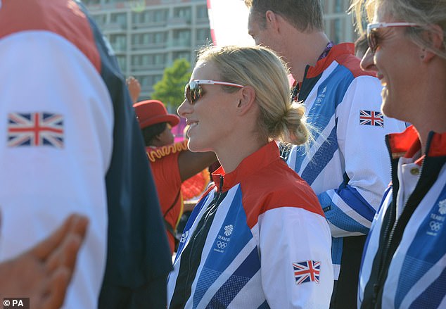 The royal won a silver medal during the three-day equestrian event, pictured here during the Welcome Ceremony