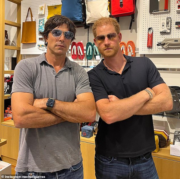 Prince Harry and Nacho Figueras took time to do some shopping for their wives in Tokyo earlier this year, as they were pictured posing in aviator sunglasses