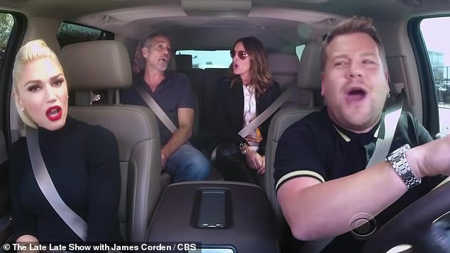 James Corden could bring the karaoke, pictured singing with Gwen Stefani, George Clooney and Julia Roberts