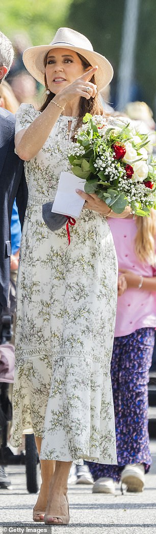 Queen Mary of Denmark was seen in the ME+EM's sought-after dress in July