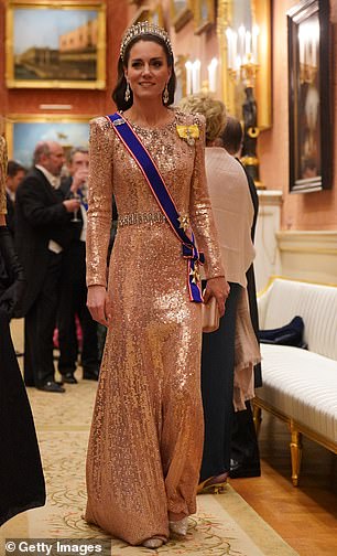 The Princess of Wales wore the very same dress to the Diplomatic Reception the following year