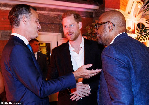 Forrest whittaker was present as well, and is seen here conversing with Prime Minister De Croo and the Duke of Sussex