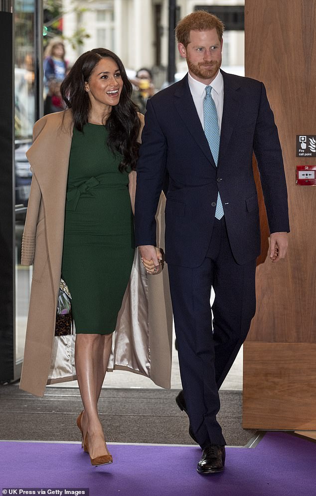 The Duke attending the October 2019 awards with his wife Meghan Markle, five months after she gave birth to Archie