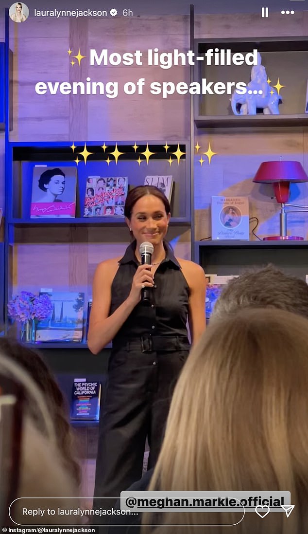 Meghan Markle spoke at her close friend Oprah Winfrey's book club session on Saturday at Godmothers bookstore and gathering space in Summerland, California