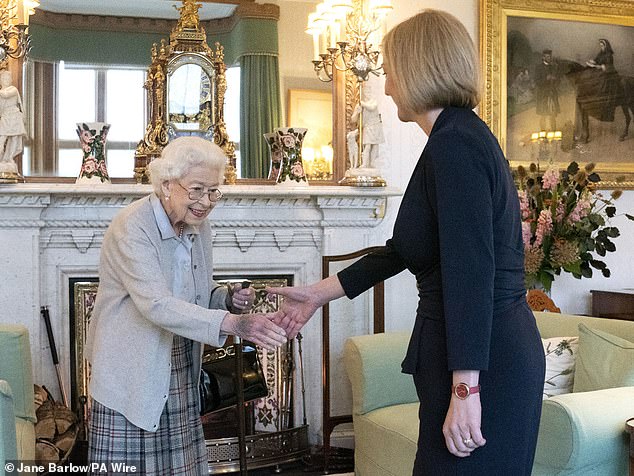 One of the final acts of the late Queen Elizabeth II was to welcome new prime minister Liz Truss and accept the resignation of Boris JOhnson The late Queen Elizabeth II shaking hands with the new Prime Minister, Liz Truss, on September 6, 2022