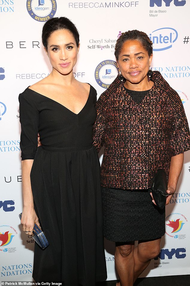 Meghan and her mother Doria Ragland attend a UN event in New York City in 2015