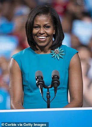 It echoed Michelle's choice at a 2012 campaign rally, where she addressed supporters of her husband, President Barack Obama