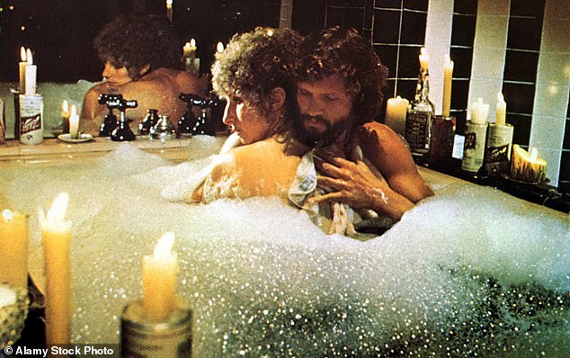 Barbra Streisand, sharing a bubble bath with the late Kris Kristofferson in 1976's A Star is Born (pictured), didn't raise any objection when he became physically aroused