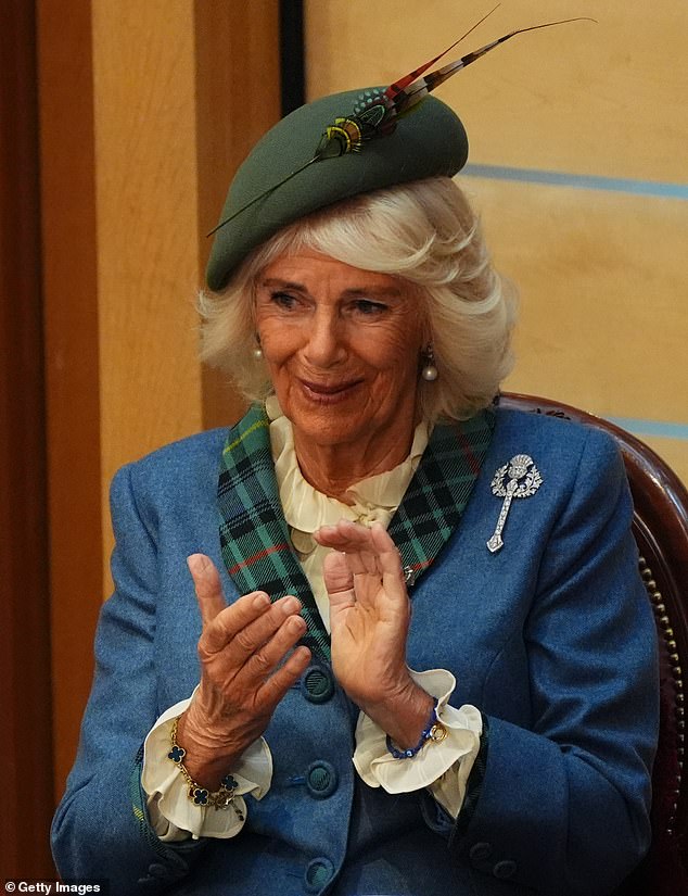 A Channel 4 spokesperson told told MailOnline that the documentary 'will be looking at Camilla¿s biography and background as she is now the queen' (pictured: Queen Camilla in Edinburgh in September 2024)