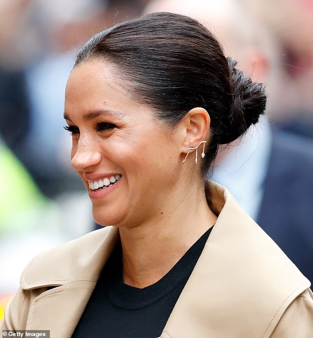 Lab-grown diamond brand Kimaï had only been running for two months when Meghan wore the £630 diamond wave crawler Felicity earrings, which immediately sold out. She wore them for a visit to the charity Smart Works in London in 2019