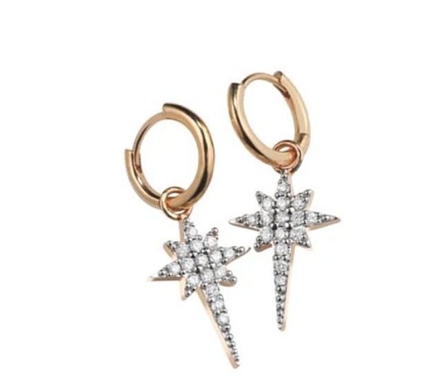 Meghan also wore these Sophie Lis 'fallen star' earrings  for her final solo engagement