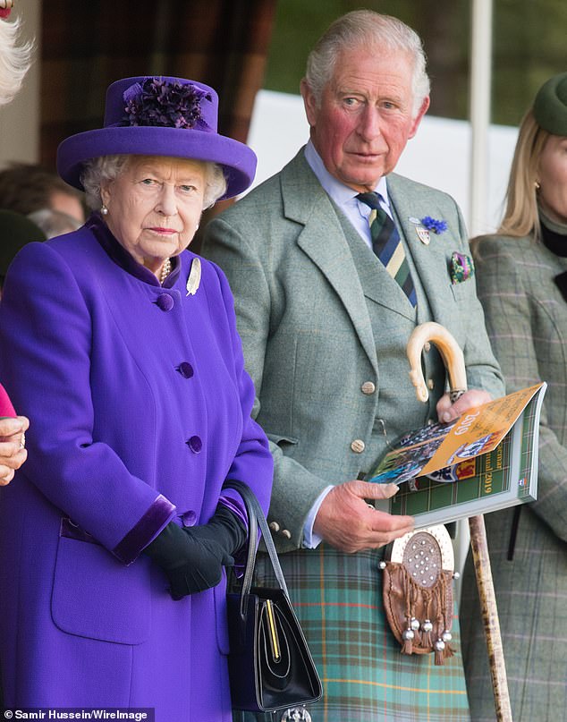 Mr Johnson's explosive new book will delve into some of his relationships with other members of the royal family. Pictured is late Queen Elizabeth II and her son, King Charles