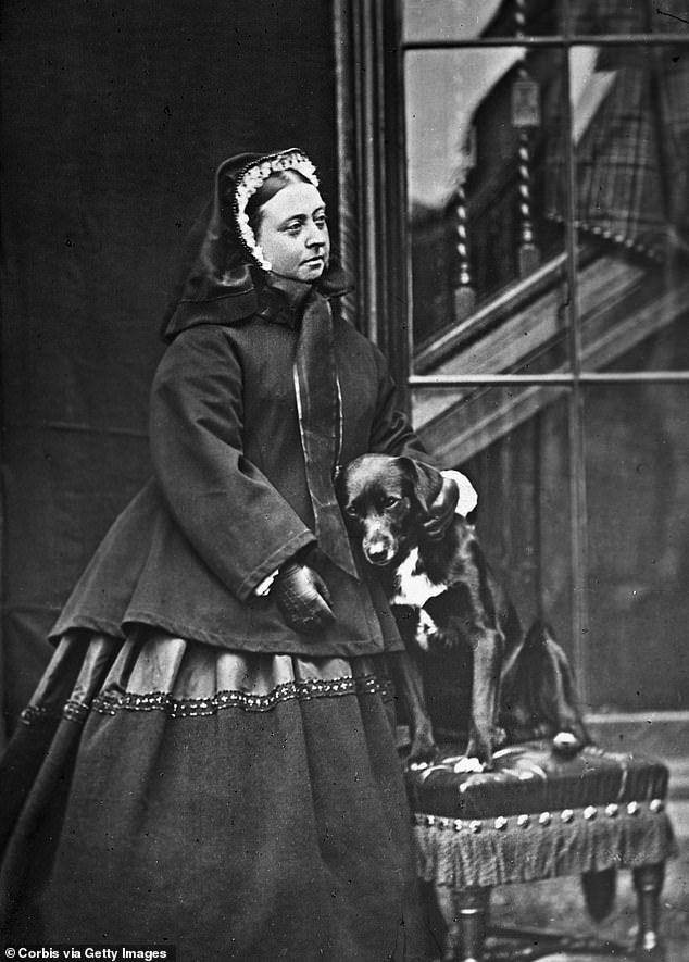 She found consolation in the loyal dog's presence after her husband, Prince Albert, passed away in 1861. The pair are pictured together at Balmoral in 1867