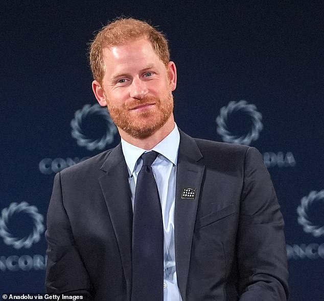 On Monday, the Duke of Sussex, 40, appeared on stage in New York to discuss mental health and climate change with two young winners of a legacy award given in Princess Diana 's memory