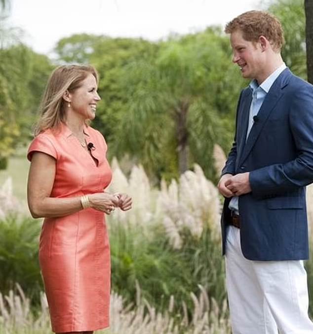 Katie claimed in her new memoir that Prince Harry stank of booze and cigarettes when she interviewed him in Belize in 2012 (pictured)