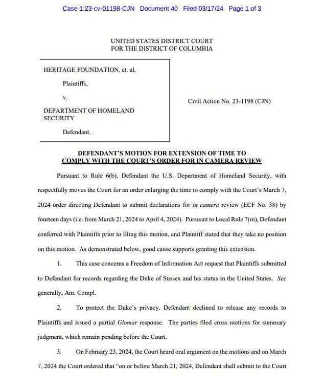 In March, DHS lawyers asked for more time to comply with a judge's ordered to provide more information about why it did not want to release the records