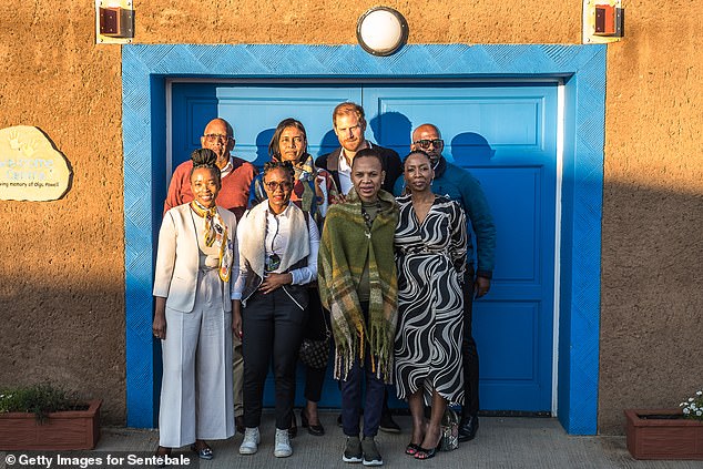 Prince Seeiso of Lesotho, Carmel Gaillard, Acting Country Director, Lesotho, Prince Harry, Moraoetsi Rakuone, Ntoli Moletsane, Country Director, Lesotho, Matseliso Mosoeu, K.T Montshiwa, Country Director, Botswana and Dr. Sophie Chandauka