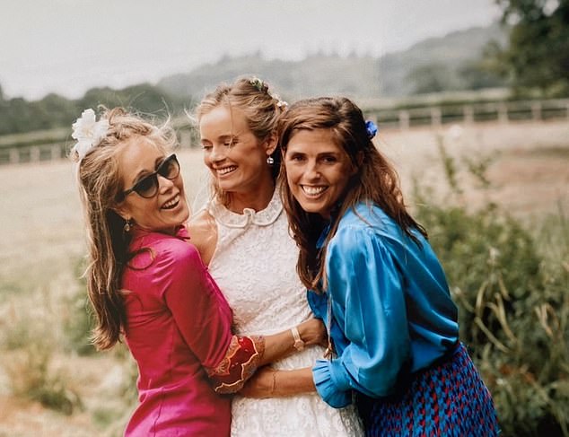 Pandora (left) said her sister Georgiana (right) was left worrying about whether she was dead or alive after having a seizure. Above: The pair pictured with Cressida (middle)