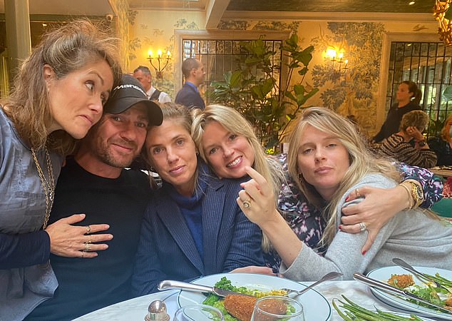 Pandora (pictured far left) said her family has been so supportive throughout health struggles. Above L-R: Jacobi Anstruther, Georgiana Anstruther, Isabella Branson, Cressida Bonas