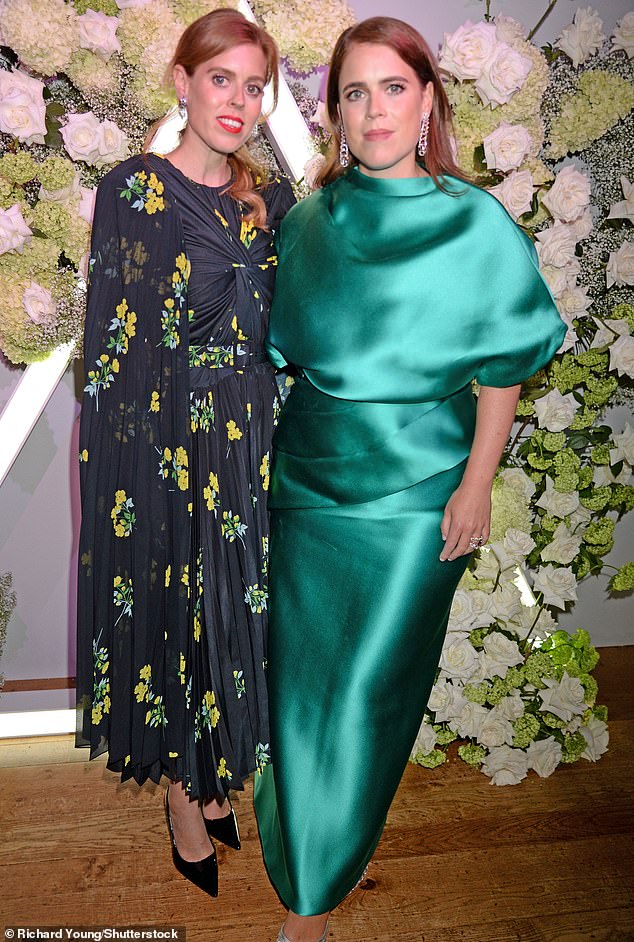 Sisters Princess Beatrice and Prince Eugenie at the Vogue World Show After Party during London Fashion Week, September 2023