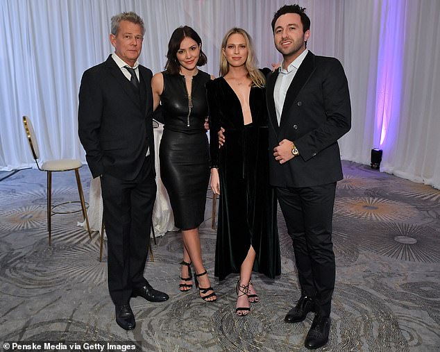 Erin Foster (second from right) with her father David, stepmother Katharine McPhee and husband Simon Tikhman