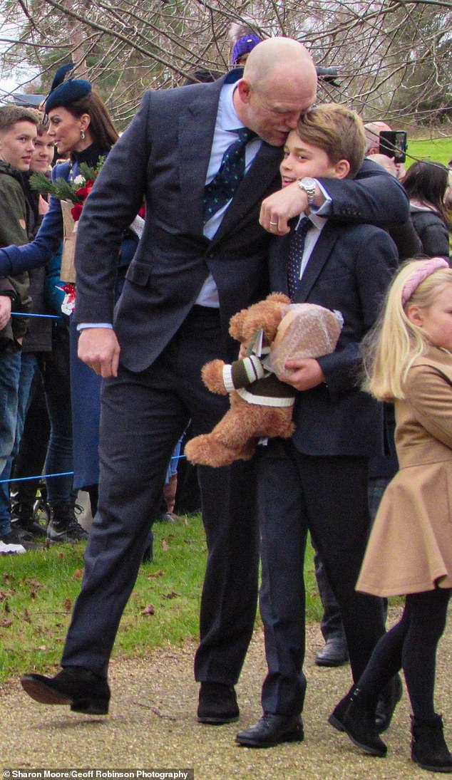 Mike Tindall has revealed he and Prince George 'play football in the garden' together. Pictured in December