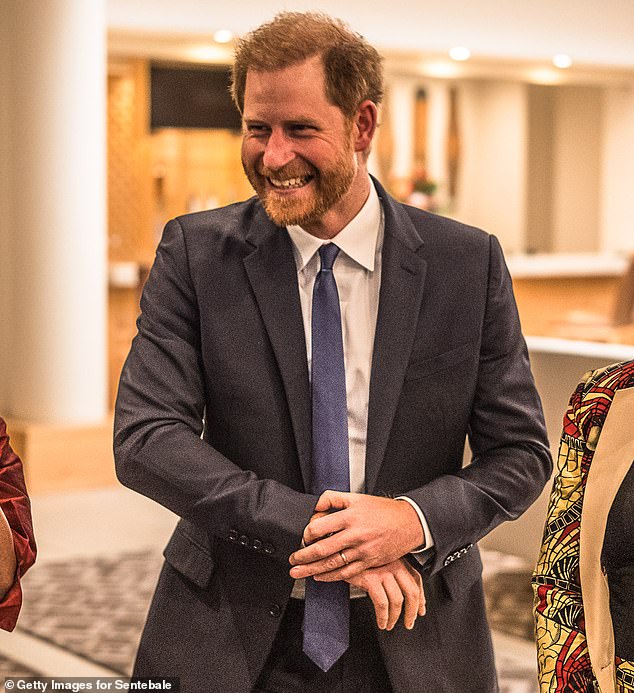 Prince Harry has been touring the world supporting causes close to his heart over the past fortnight, including to South Africa (pictured on Friday)