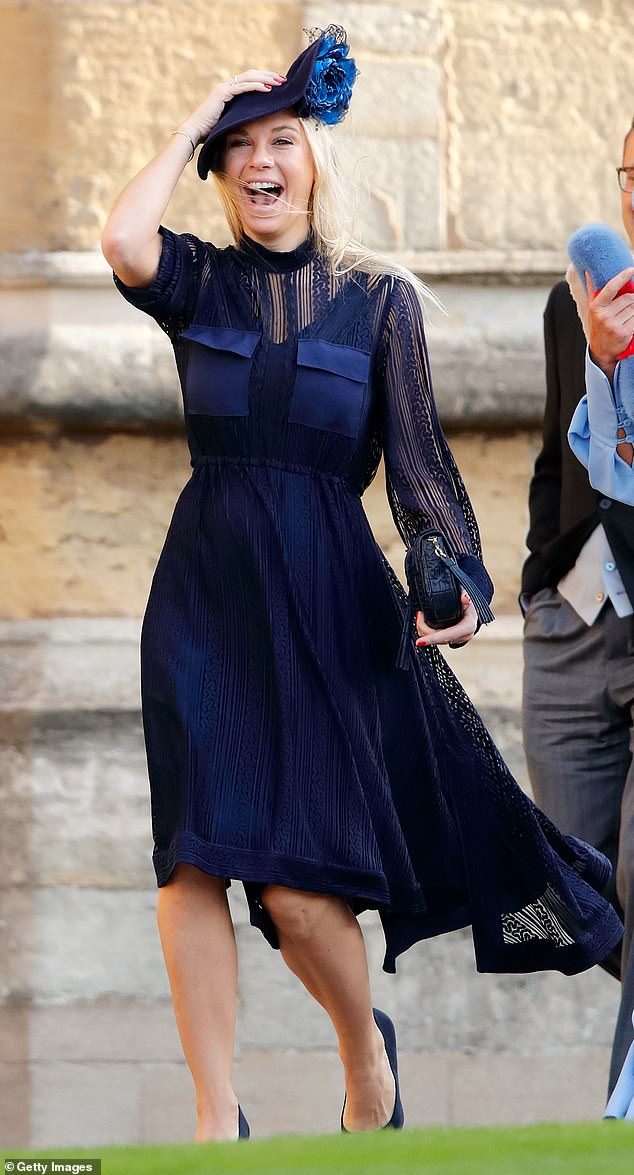 Chelsy attending Princess Eugenie and Jack Brooksbank's wedding in 2018