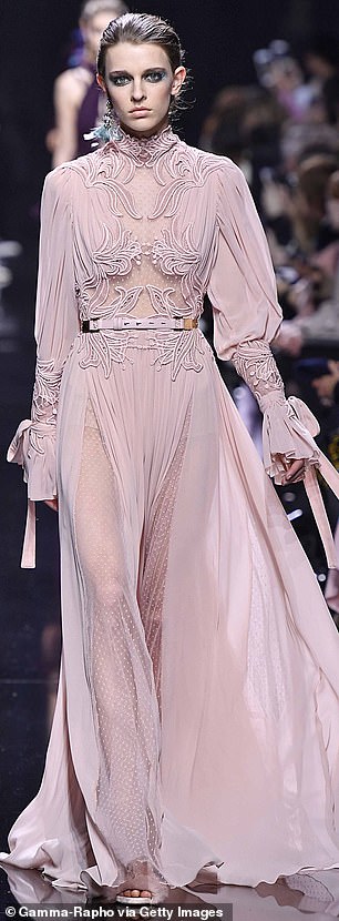 This alteration did not detract from the intricate embroidery and blush hue