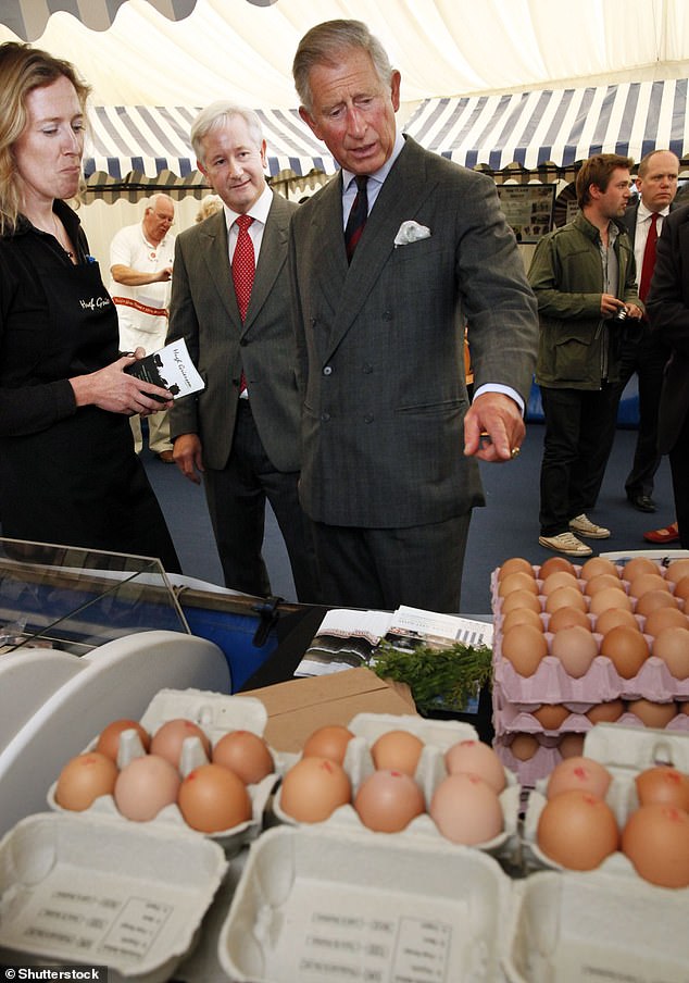 Charles at a sustainability initiative in St Andrews Square during a visit to Edinburgh in 2010