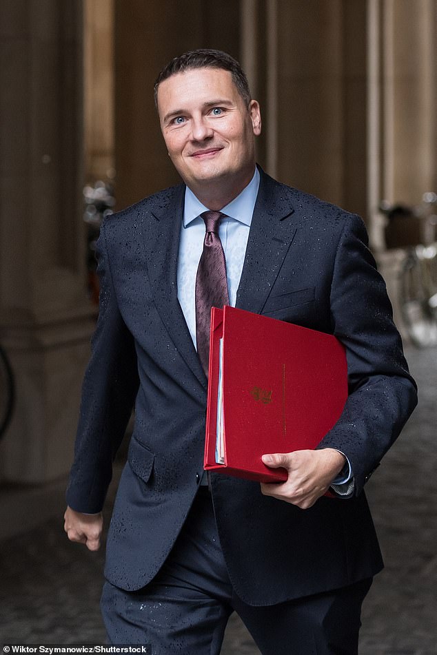 Health Secretary Wes Streeting (pictured) was given four tickets worth a total of £1,160