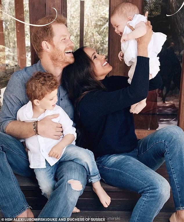 Meghan shares Archie, five, and Lilibet, three, with the Duke of Sussex