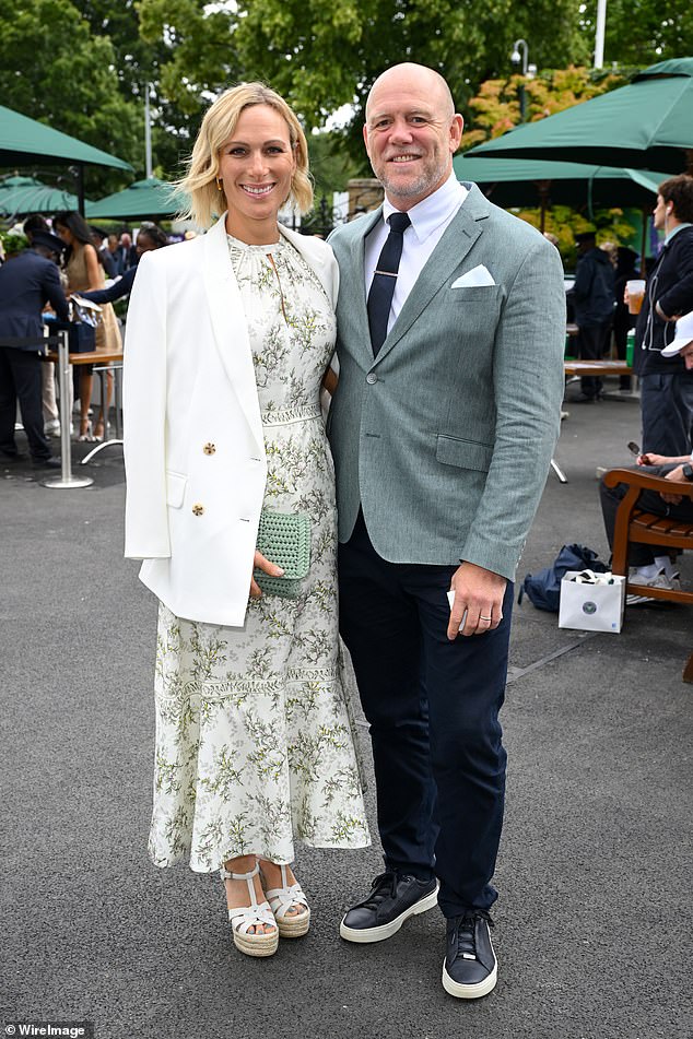 Mike Tindall pictured with his wife, Zara, who is King Charles' niece, earlier this year. The former rugby union player has revealed he found joining the Royal family 'easy' and insisted it was all down to him 'being nice to them'