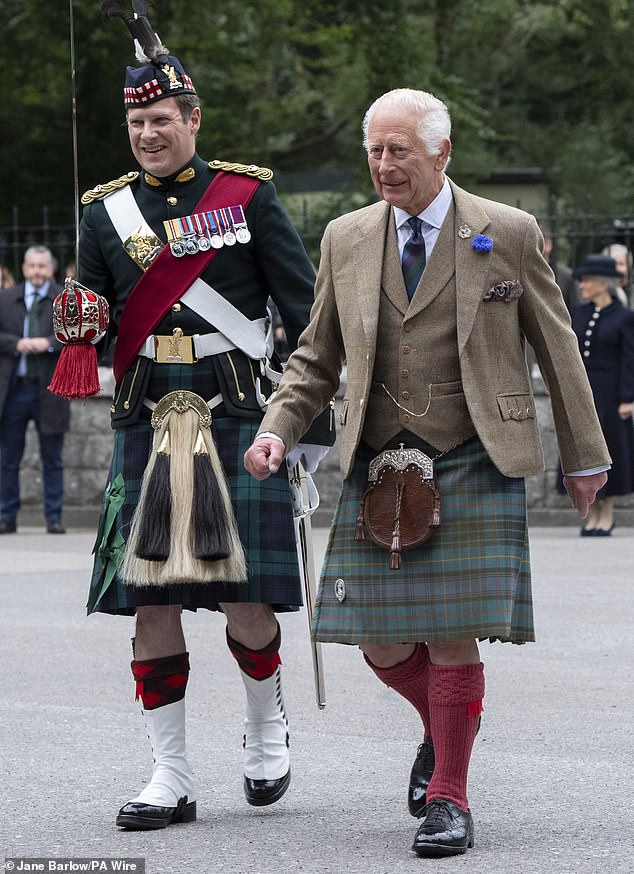 His Majesty has been at Balmoral with Queen Camilla since August, and is set to stay there until October. Fittingly, the monarch arrived at Balmoral wearing a tartan kilt, although his chosen pattern on August 19 was not Royal Stewart