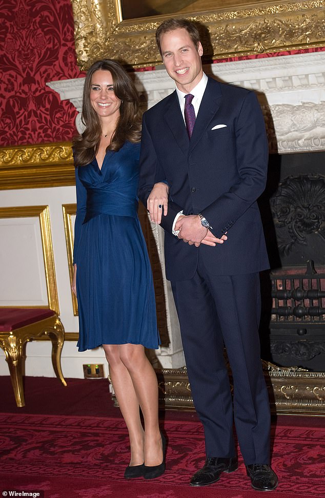 William presented his fiancée Kate with the 12-carat oval blue Ceylon sapphire, surrounded by fourteen solitaire diamonds, which was crafted by Garrard