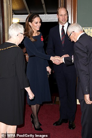 It is the first time the Sussexes and Cambridges (pictured) have been seen together since Harry and Meghan opened up about their struggles in an emotional television documentary last month