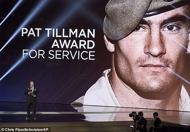 Prince Harry accepted the prestigious military honour, but it quickly drew criticism, not least from Mr Tillman's mother Mary Tillman, who said he was too 'privileged' and other soldiers were more deserving