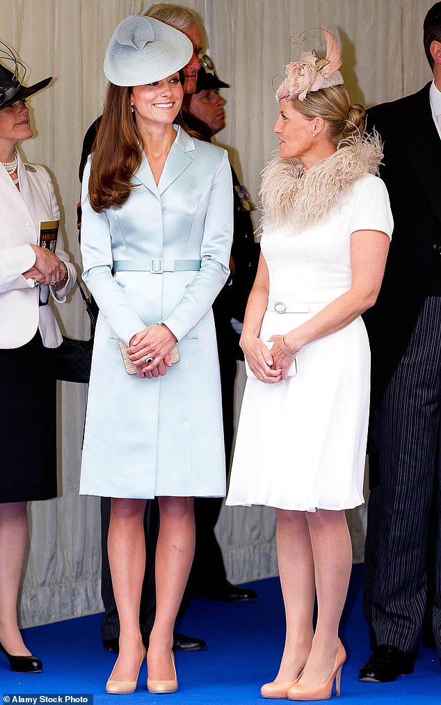 Pictured: The Princess of Wales, then the Duchess of Cambridge, and Duchess of Edinburgh, then the Countess of Wessex, during the Order Of The Garter Service in Windsor in 2014