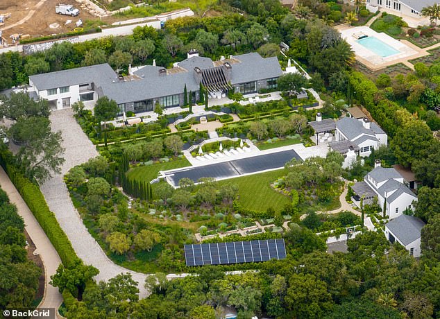 Gwyneth Paltrow and her husband Brad Falchuk's massive eco-friendly mansion, also in Montecito